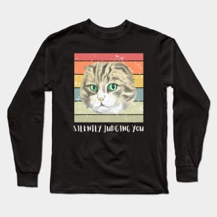 Silently judging you. Long Sleeve T-Shirt